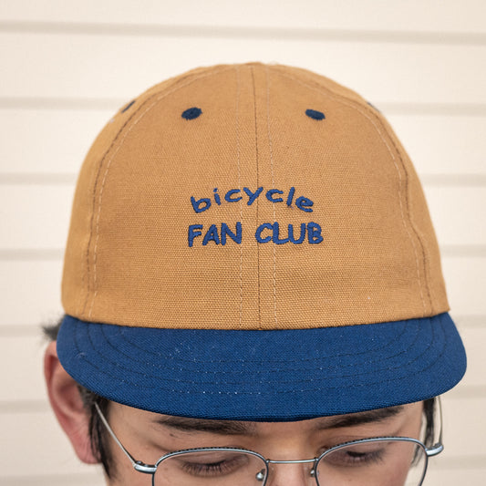Bicycle Fan Club Hat - Stubby - Brown-n-Blue
