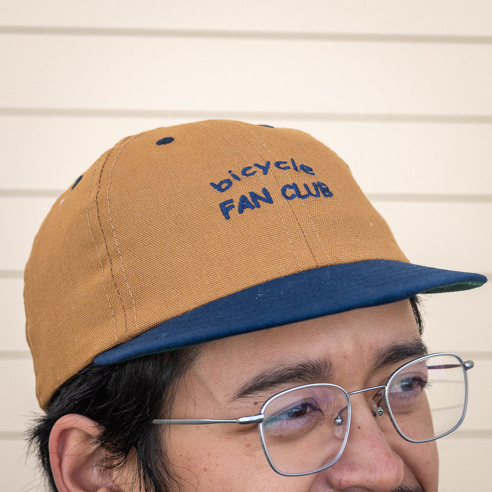 Bicycle Fan Club Hat - Stubby - Brown-n-Blue